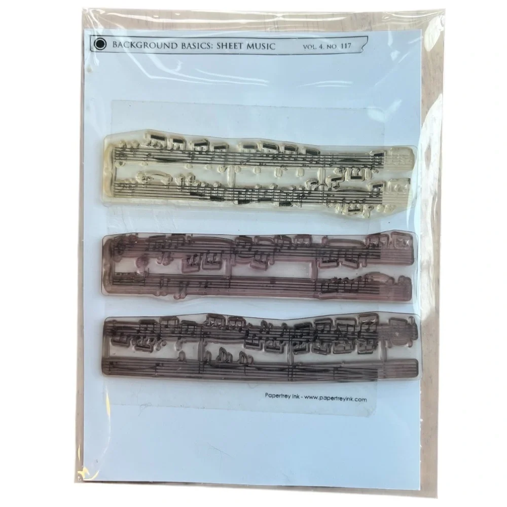 Papertrey Ink Background Basics Sheet Music Stamp Set
